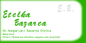 etelka bazarea business card